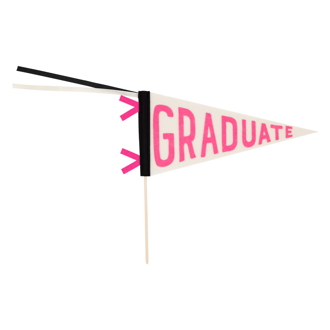 Pink Graduate Felt Pennant Banner Bonjour Fete Party Supplies Graduation