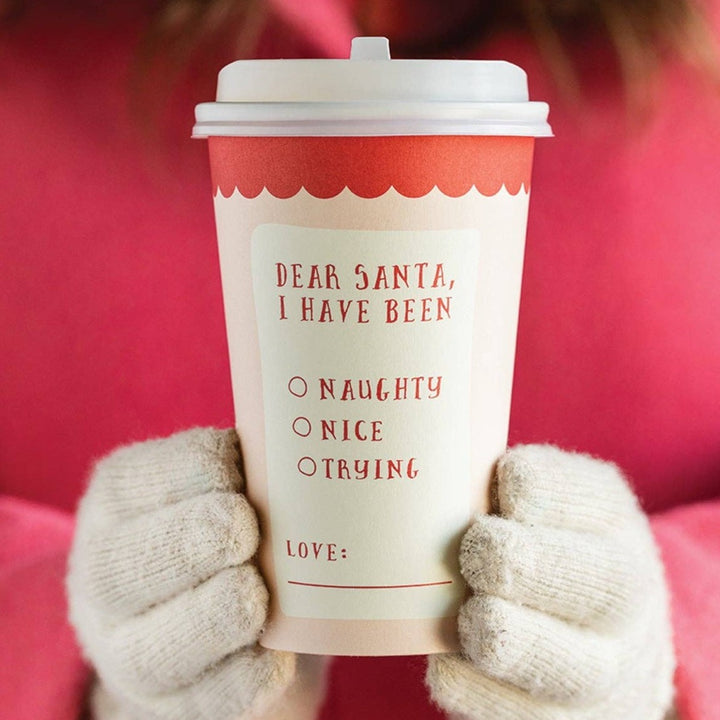 Naughty Nice Coffee Cups Bonjour Fete Party Supplies Christmas Holiday Party Supplies