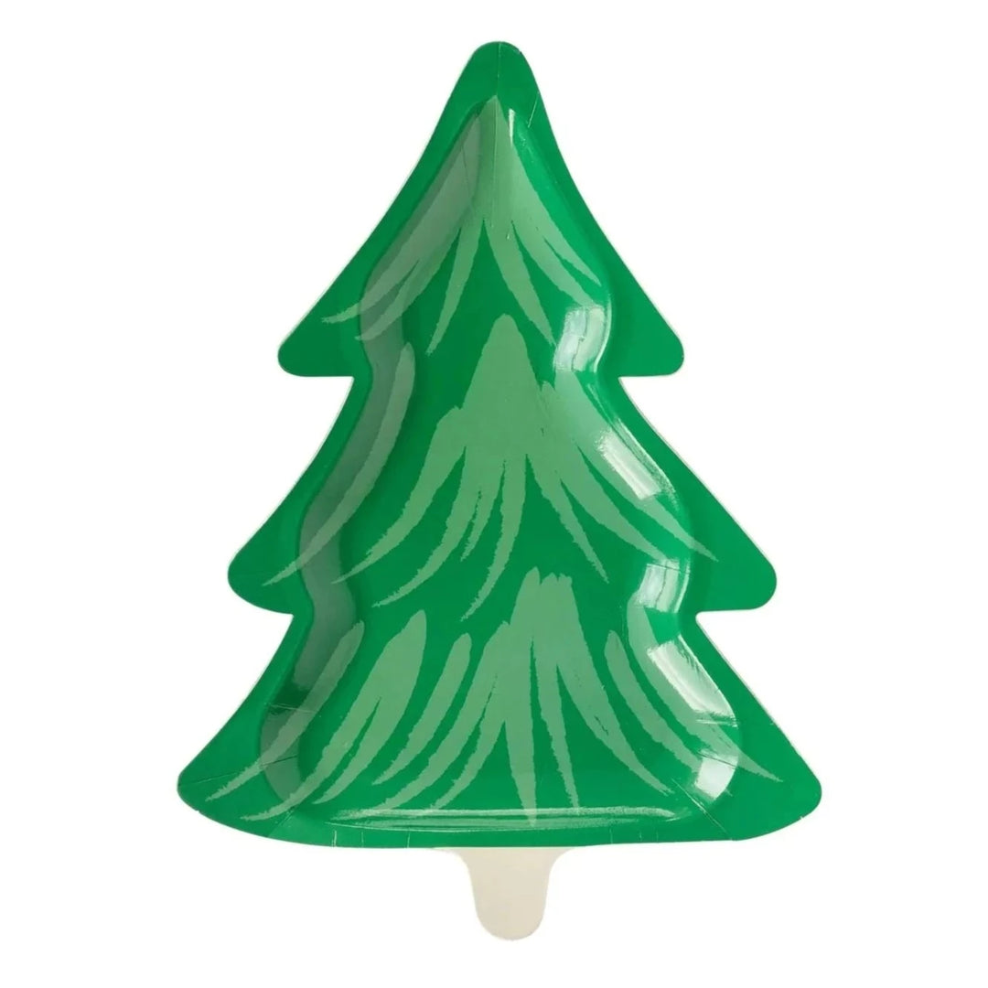 PRESALE CHRISTMAS SHIPPING MID OCTOBER - COL940 - Cozy Lodge Tree Shaped Plate My Mind’s Eye 0 Faire Bonjour Fete - Party Supplies