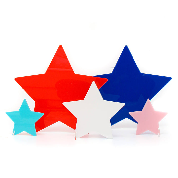 Red, white, and blue acrylic stars decor Kailo Chic 0 Faire Bonjour Fete - Party Supplies