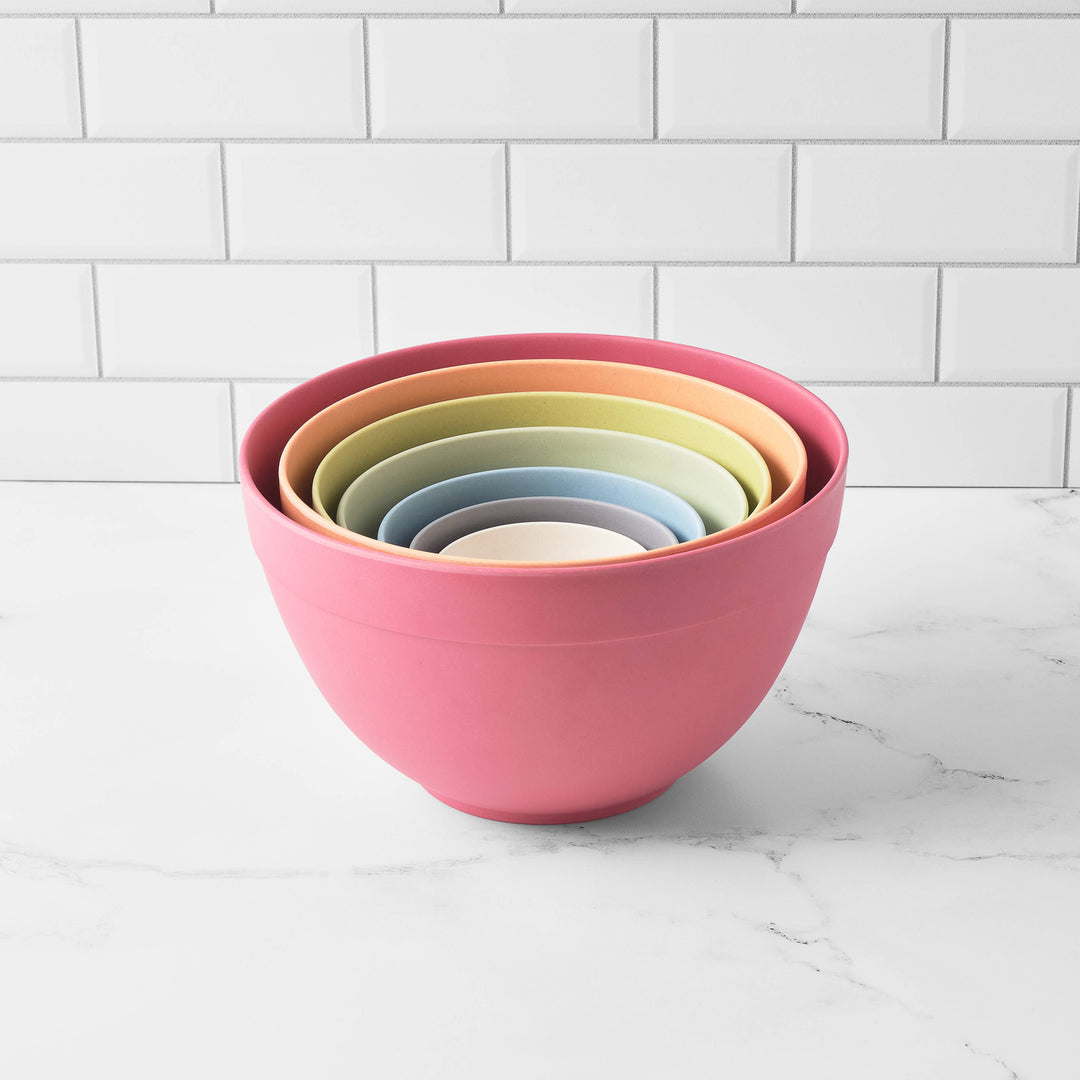 7-Piece Mixing Bowl Set Bamboozle 0 Faire Pastel Bonjour Fete - Party Supplies