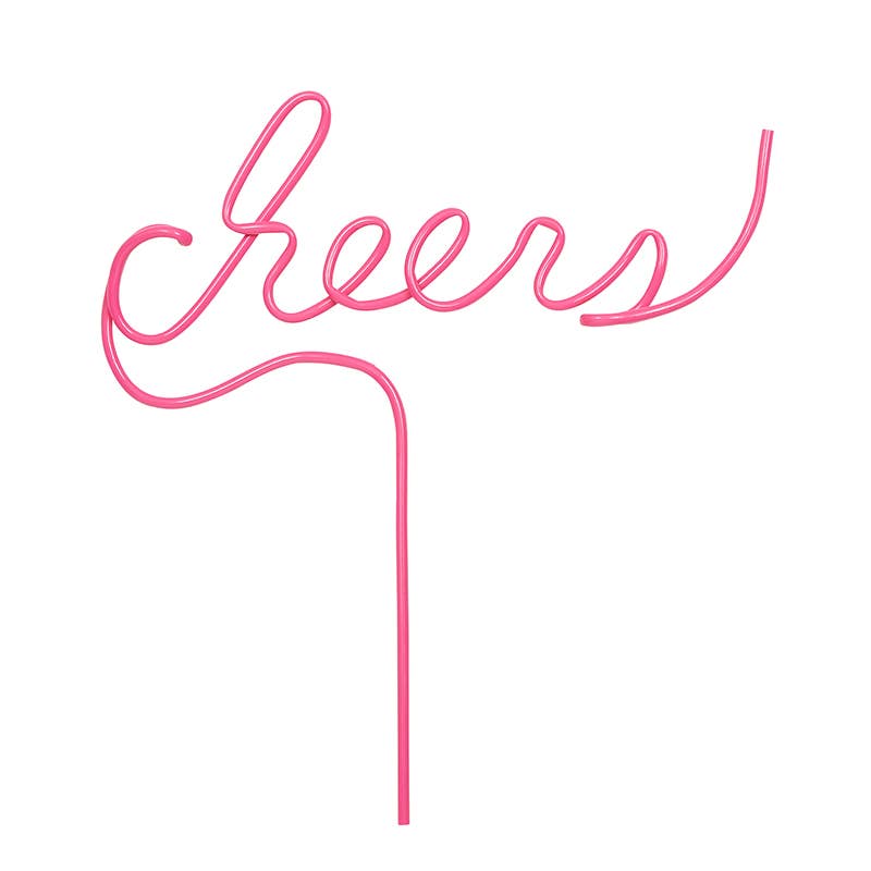 Straw Cheers - Pink Santa Barbara Design Studio by Creative Brands 0 Faire Bonjour Fete - Party Supplies
