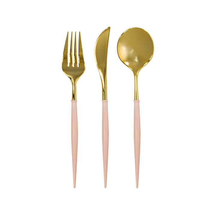 BELLA GOLD AND BLUSH CUTLERY Sophistiplate Cutlery Bonjour Fete - Party Supplies