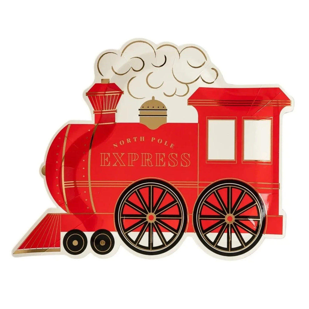 North Pole Express Train Plates Bonjour Fete Party Supplies Christmas Holiday Party Supplies