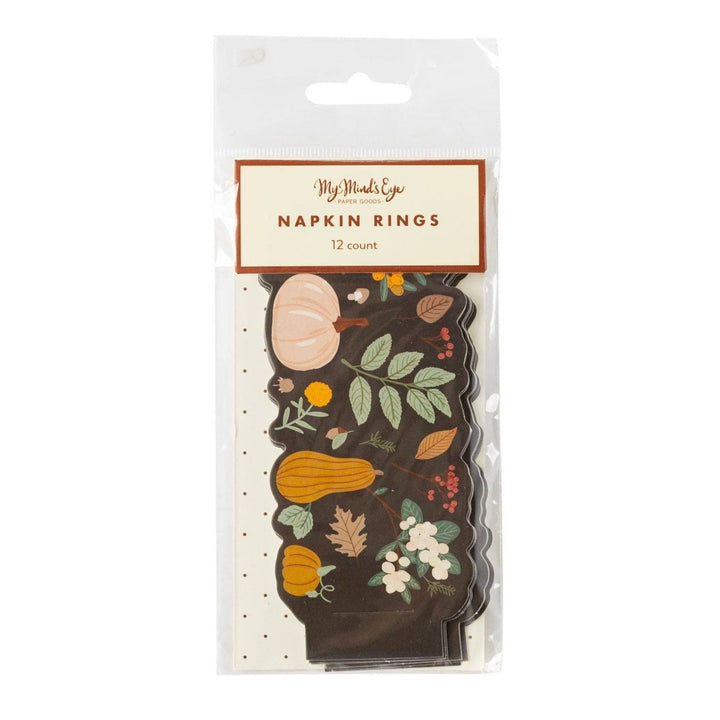 THP918 - Harvest Moody Fall Paper Napkin Rings My Mind’s Eye 0 Faire Bonjour Fete - Party Supplies