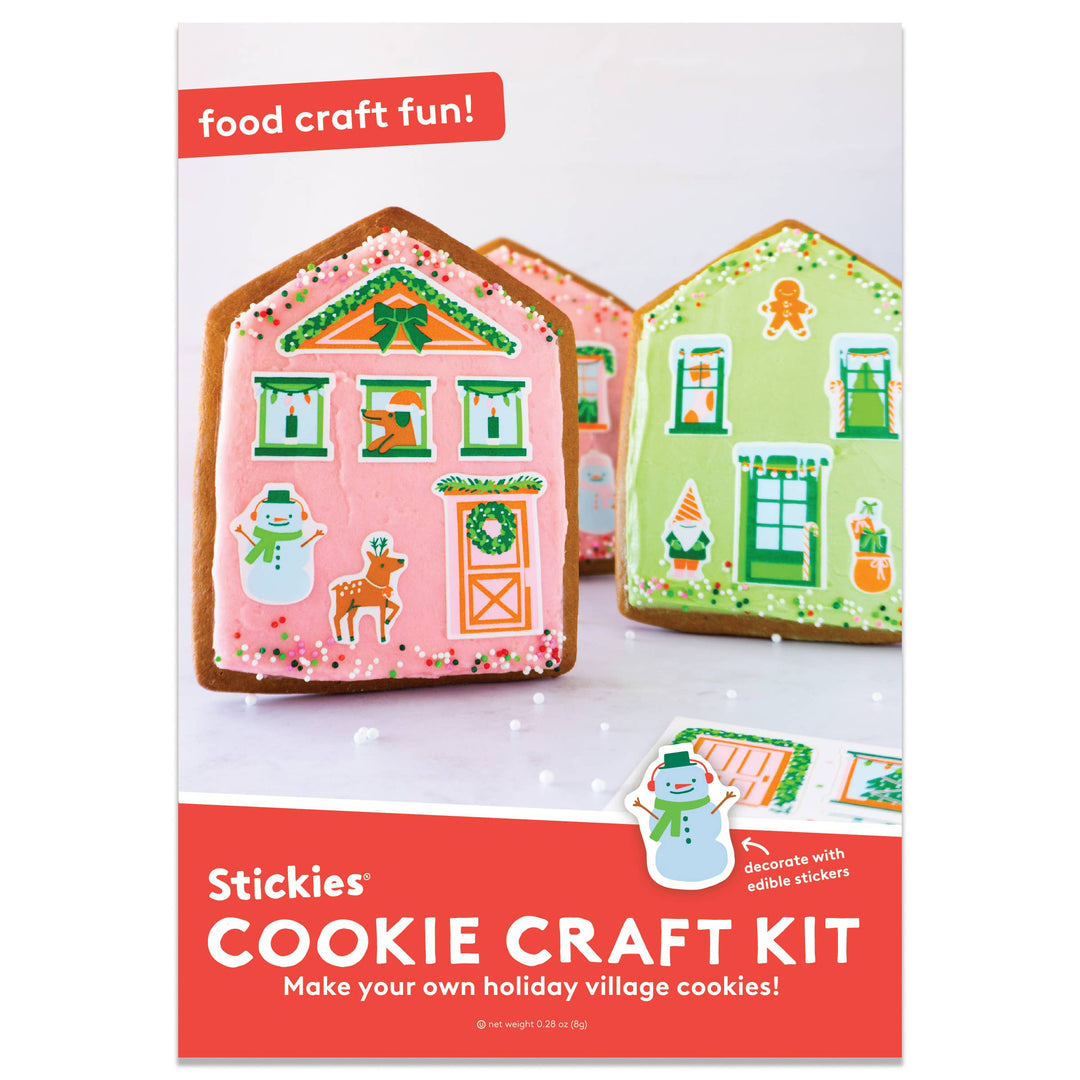 Cookie Decorating Kit w/Edible Stickers - Holiday Village Make Bake Baking Bonjour Fete - Party Supplies