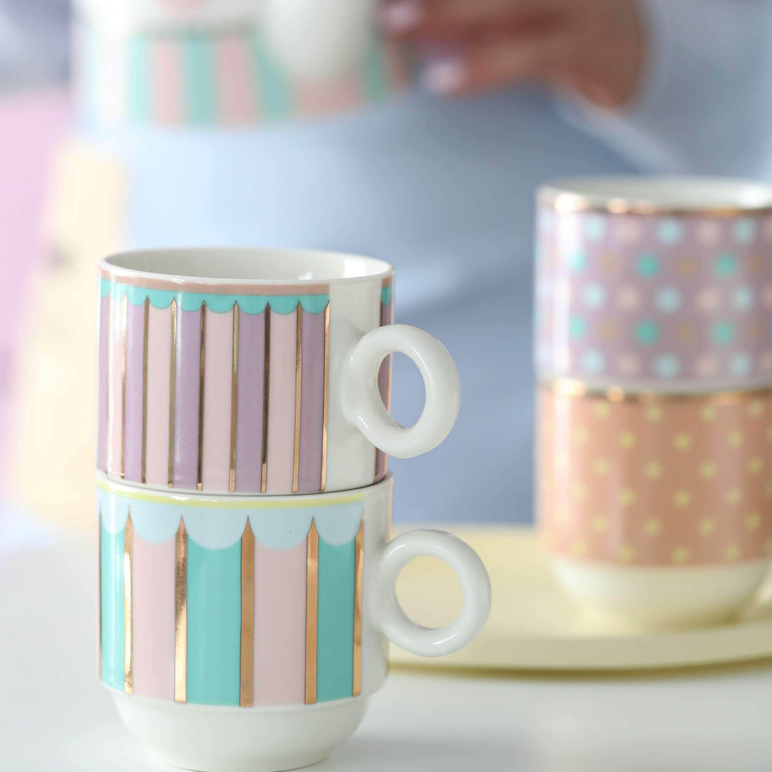 Miss Étoile Candy Mugs 4 pcs Love Manuela Products AS 0 Faire Bonjour Fete - Party Supplies
