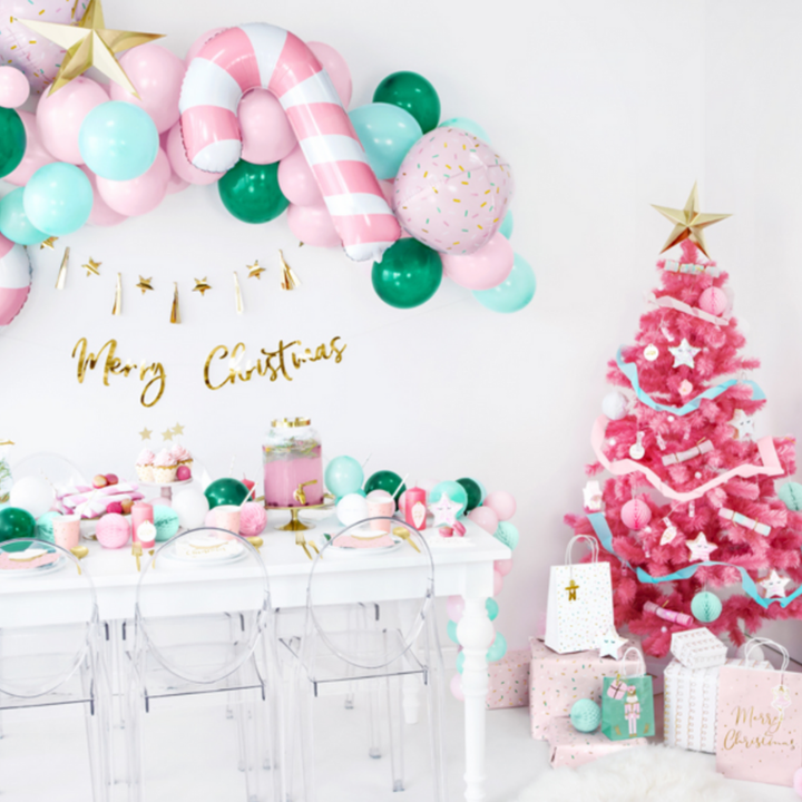 PINK CANDY CANE BALLOON Party Deco Christmas Party Decor Bonjour Fete - Party Supplies
