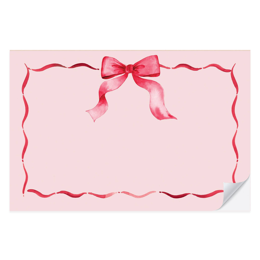Red Ribbon Placemat Pad (Valentine's Day Party) Cami Monet Bonjour Fete - Party Supplies