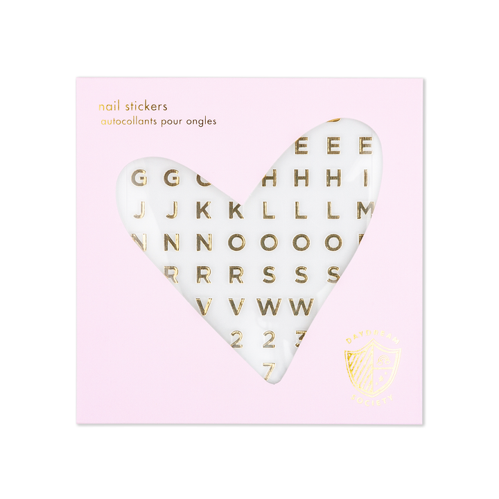 Gold Say Everything Nail Stickers - 1 Pk. Jollity & Co. + Daydream Society Bonjour Fete - Party Supplies