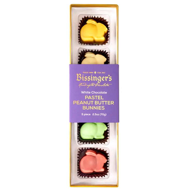 BISSINGER'S PASTEL PEANUT BUTTER BUNNIES FLIGHT Bissinger's Easter Candy Bonjour Fete - Party Supplies