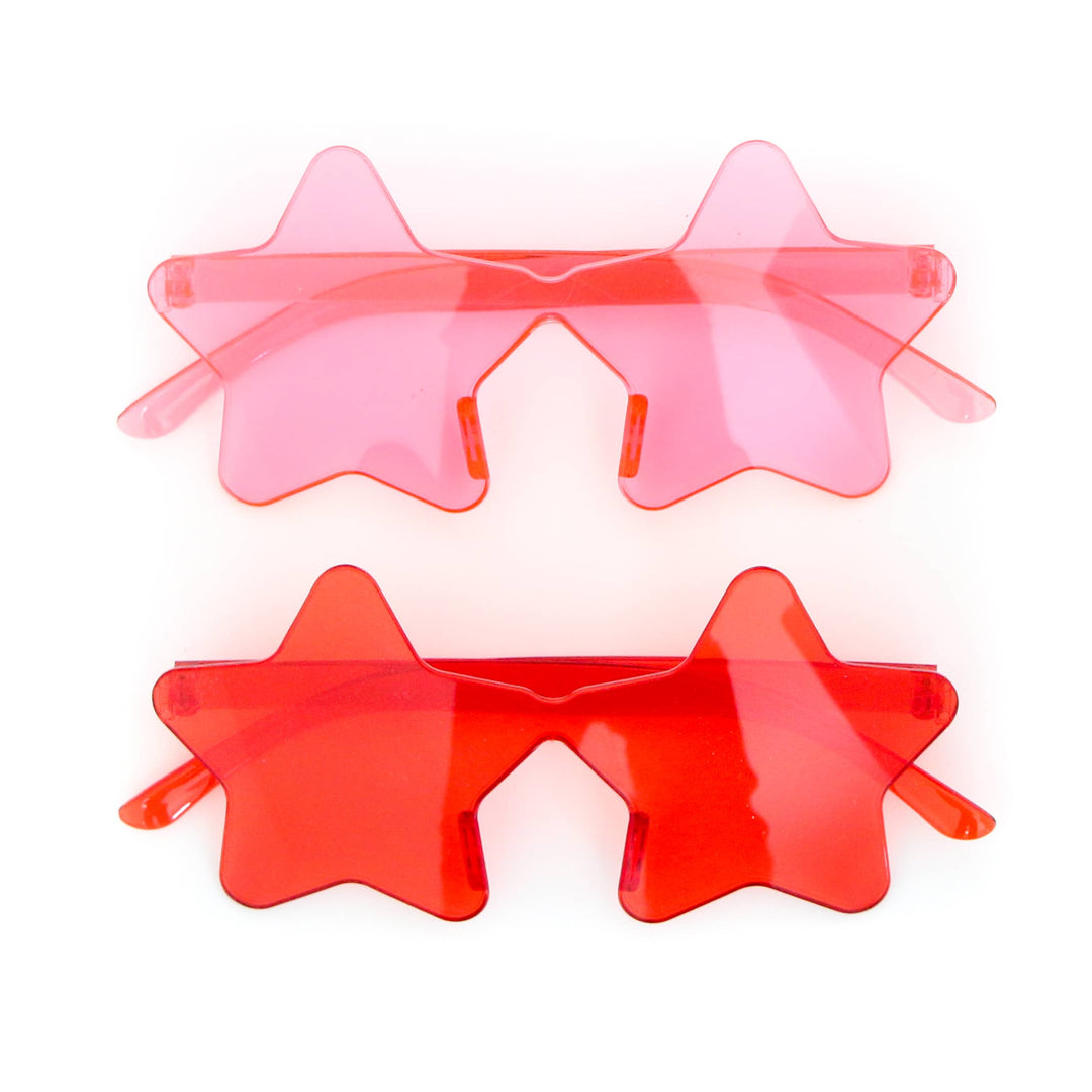Red and pink star sunglasses Kailo Chic 0 Faire Bonjour Fete - Party Supplies
