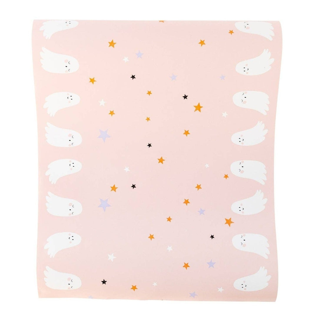 TRICK OR TREAT GHOSTS AND STARS TABLE RUNNER - Pastel Halloween Party Supplies