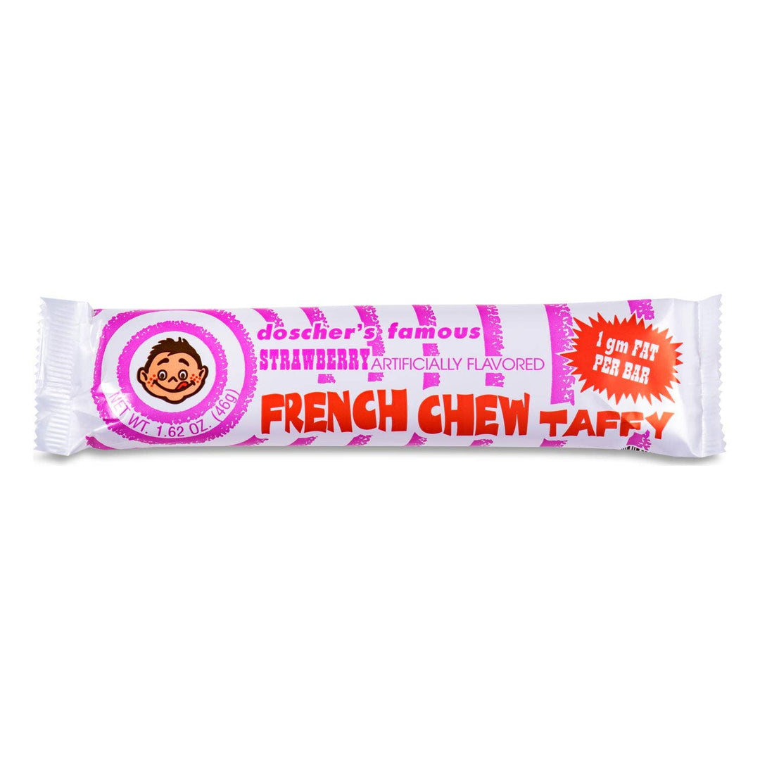 Strawberry French Chew Taffy Bars: 24-Count Box Doscher's Candy 0 Faire default Bonjour Fete - Party Supplies