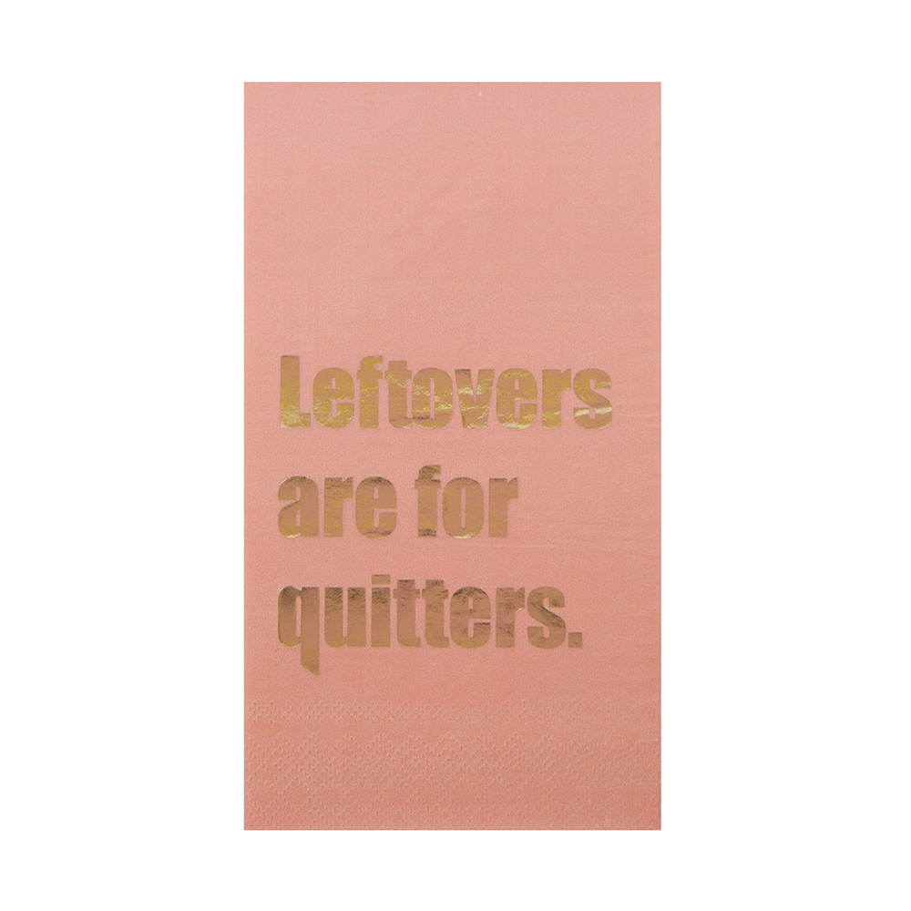 "Leftovers are for Quitters" Guest Napkins - 16 Pk. Jollity & Co. + Daydream Society Bonjour Fete - Party Supplies