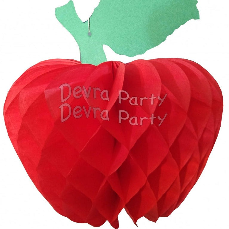 14" HONEYCOMB APPLE Devra Party Hanging Decor Bonjour Fete - Party Supplies