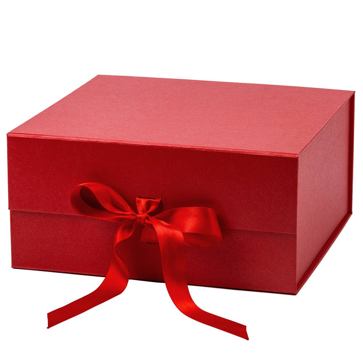 8x8x4 inch Magnetic Closure Box with Satin Ribbon Wrapaholic Gifts & Packing Company 0 Faire Bonjour Fete - Party Supplies