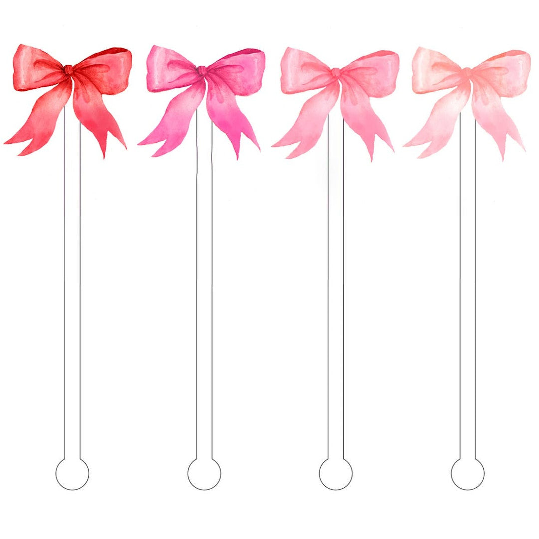 Pink Bow Stir Sticks Bonjour Fete Party Supplies Valentine's Day Party Supplies
