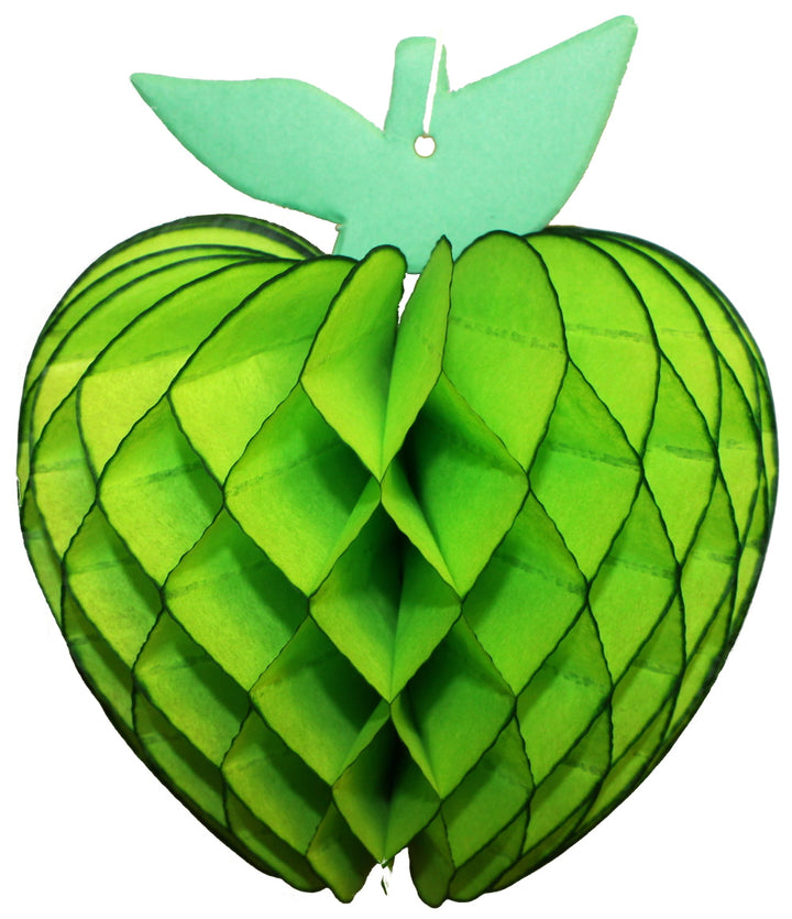7" HONEYCOMB APPLE Devra Party Hanging Decor LIME GREEN Bonjour Fete - Party Supplies