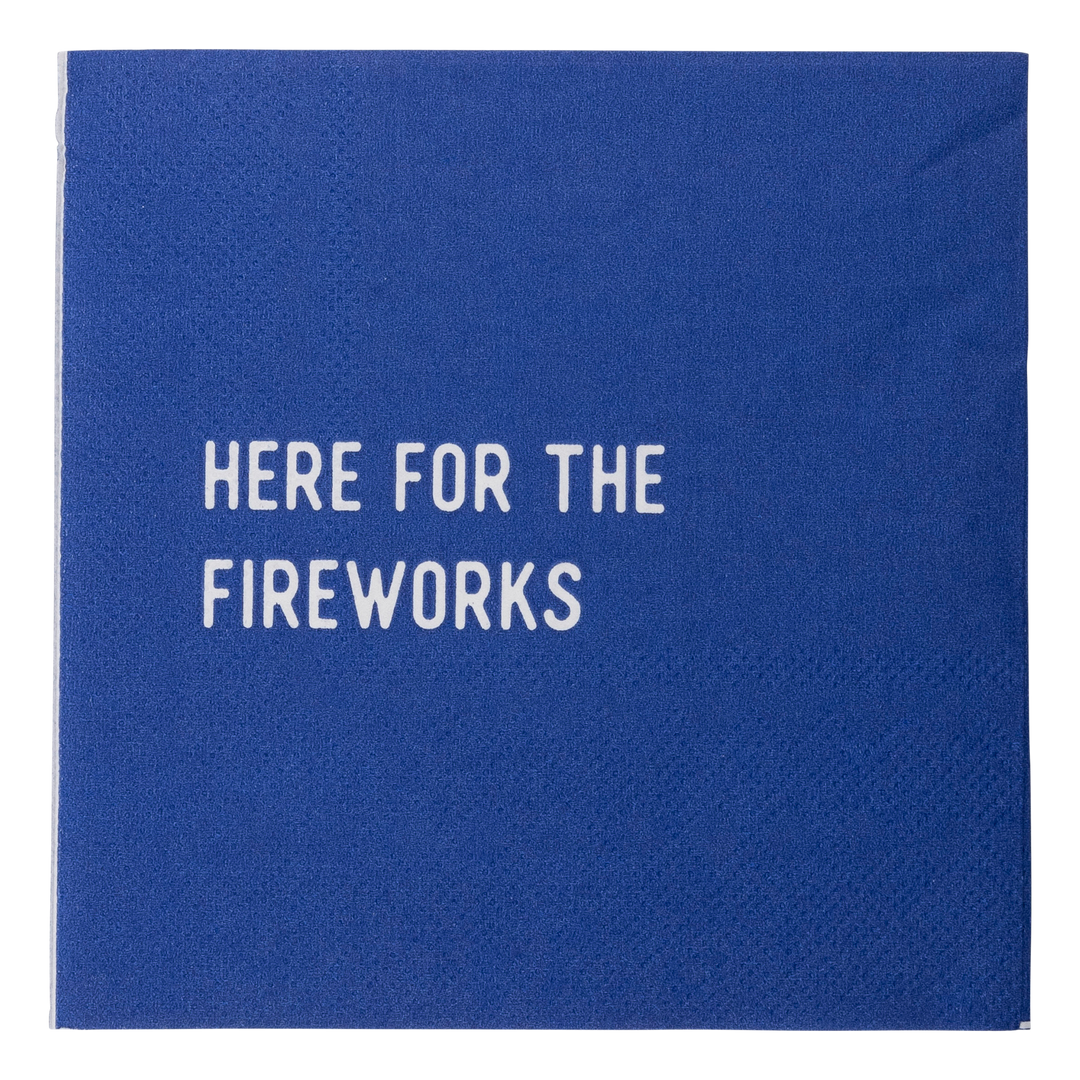 Here For The Fireworks Cocktail Napkins Bonjour Fete Party Supplies 4th Of July Party Supplies
