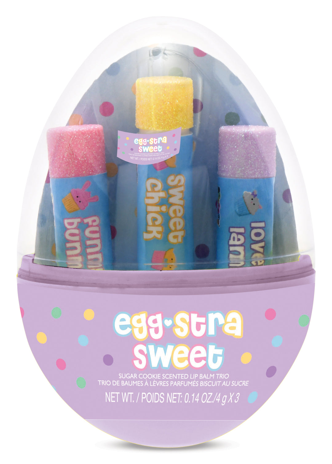 EGG-STRA SWEET LIP BALM TRIO EGG Iscream Easter Gifts & Basket Fillers Bonjour Fete - Party Supplies
