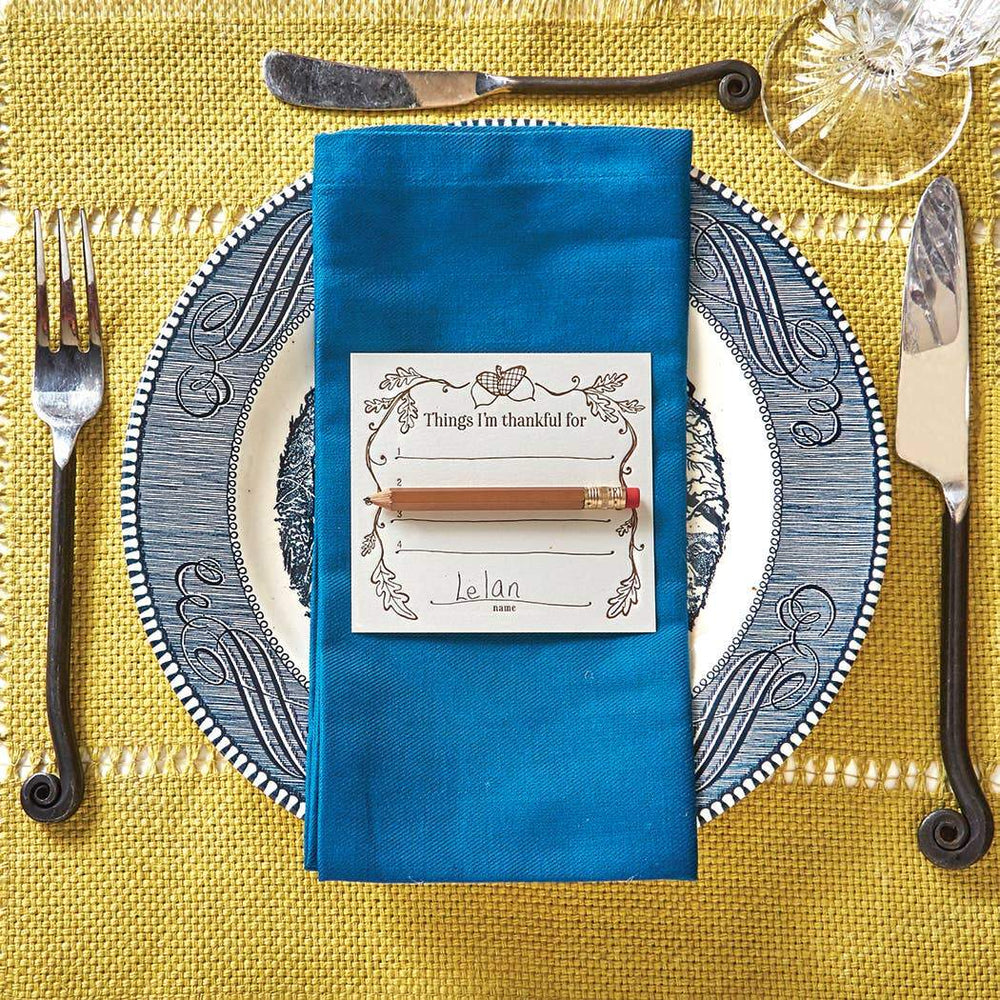 THANKFUL PLACE CARDS Color Box Design & Letterpress Thanksgiving Tableware Bonjour Fete - Party Supplies