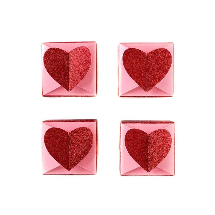 Valentine Heart Favor Boxes My Mind’s Eye Bonjour Fete - Party Supplies
