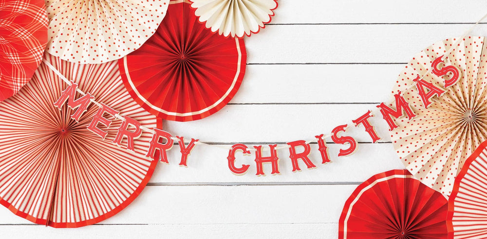 PRESALE CHRISTMAS SHIPPING MID OCTOBER - BEC902 - Believe Merry Christmas Banner My Mind’s Eye 0 Faire Bonjour Fete - Party Supplies