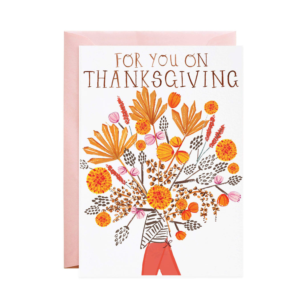 Autumn Bouquet for You Thanksgiving Greeting Card (Copy) Mr. Boddington's Studio Thanksgiving Favors Bonjour Fete - Party Supplies