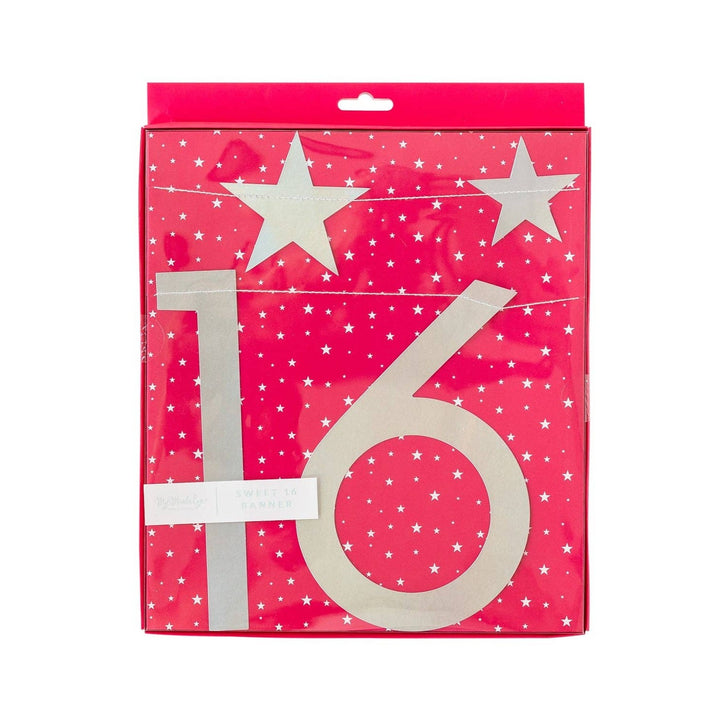 PGB901 -  Sweet 16 Banner My Mind’s Eye 0 Faire Bonjour Fete - Party Supplies