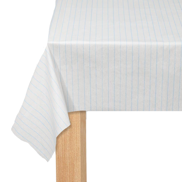 BLUE PINSTRIPE PAPER TABLECLOTH