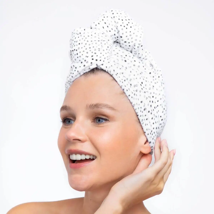 MICROFIBER HAIR TOWEL - MICRO DOT KITSCH Beauty Accessories Bonjour Fete - Party Supplies