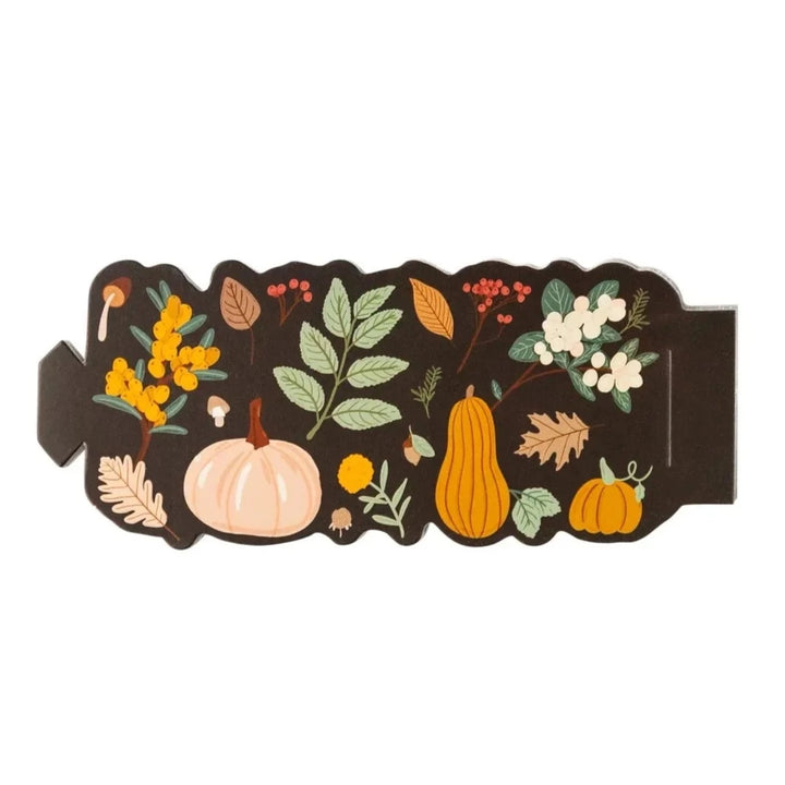 HARVEST MOODY FALL PAPER NAPKIN RINGS My Mind’s Eye Thanksgiving Party Supplies Bonjour Fete - Party Supplies