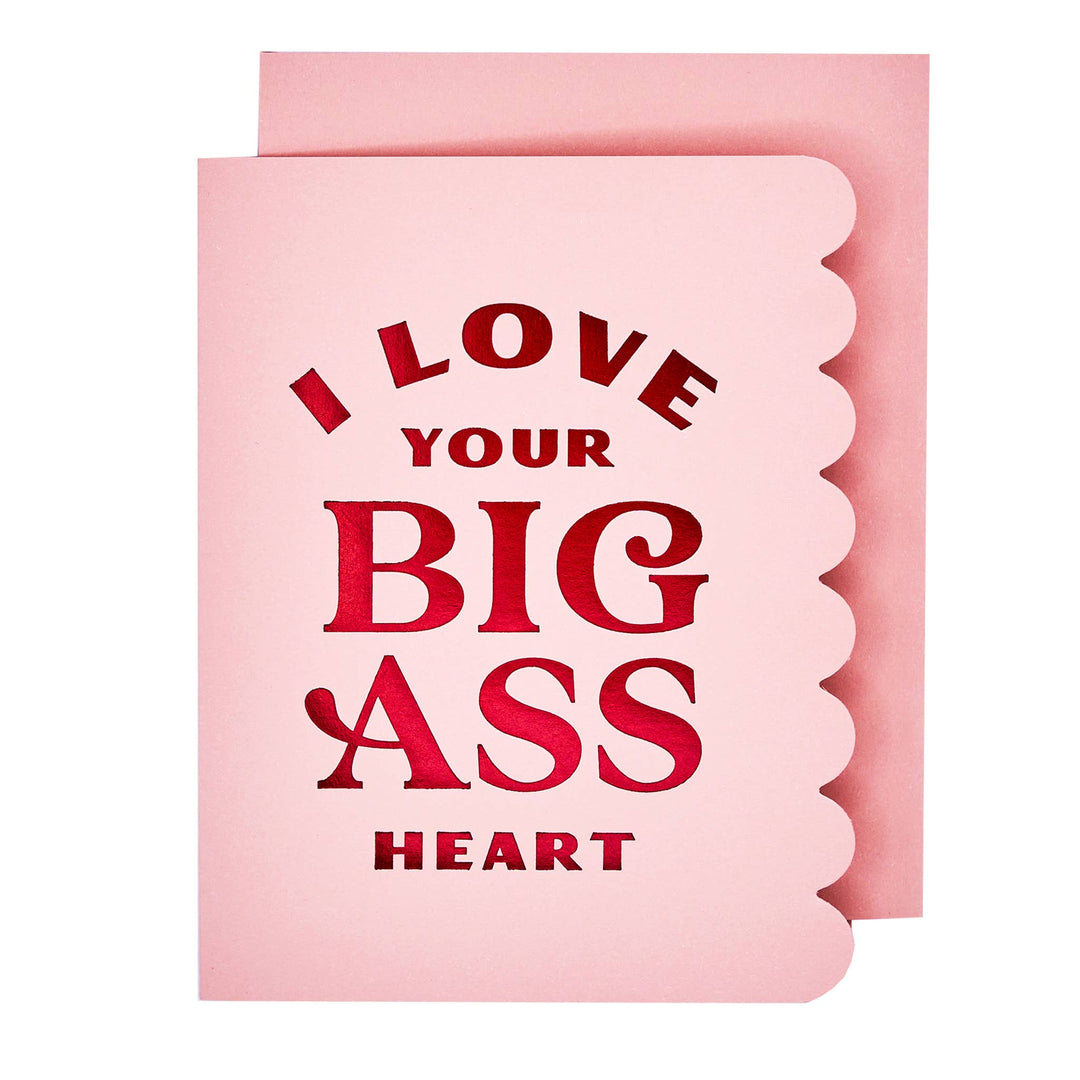 Big Ass Heart Card The Social Type 0 Faire Bonjour Fete - Party Supplies