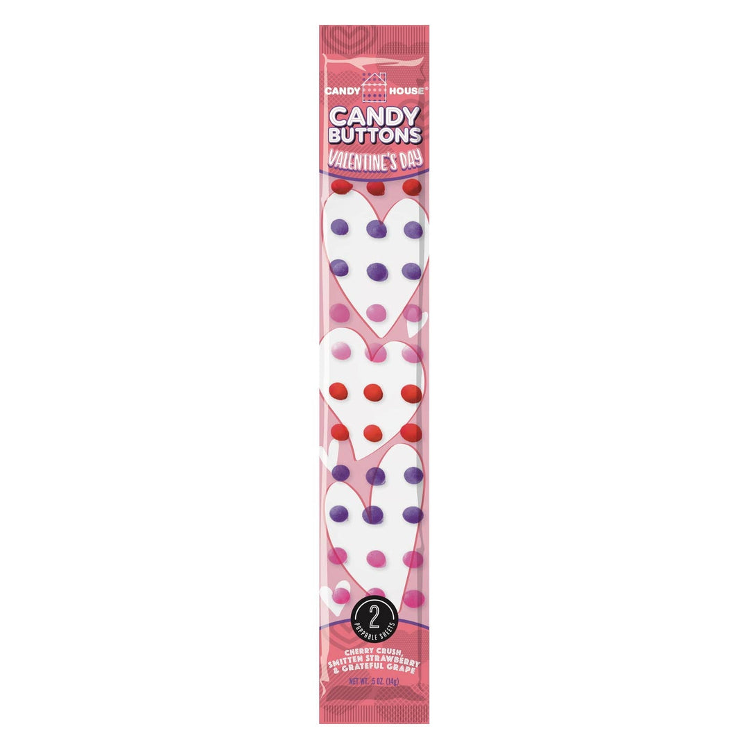 Valentine's Day Candy House® Candy Buttons : 24-Count Box Doscher's Candy 0 Faire Bonjour Fete - Party Supplies