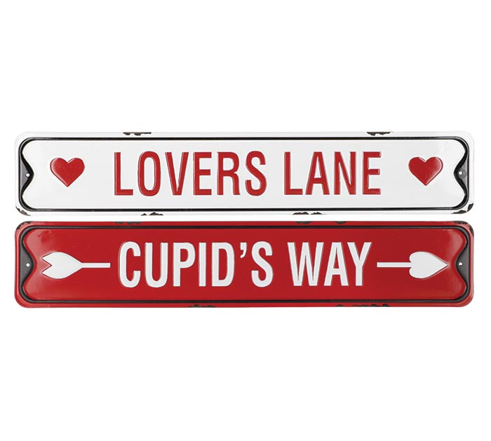 CUPIDS WAY LOVERS LANE ROAD SIGNS Burton and Burton Bonjour Fete - Party Supplies