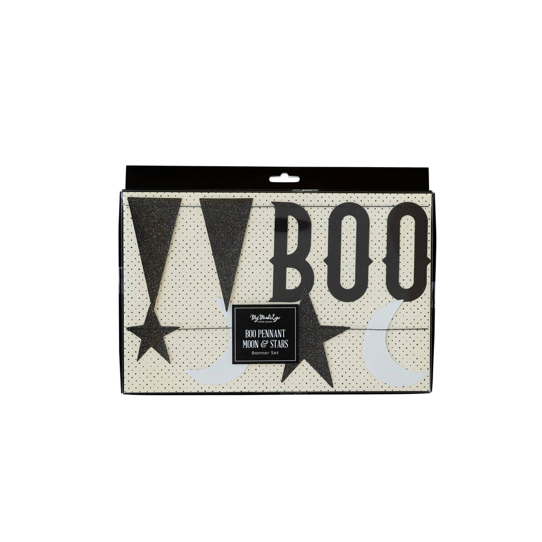 VINTAGE HALLOWEEN BOO WITH STARS BANNER SET