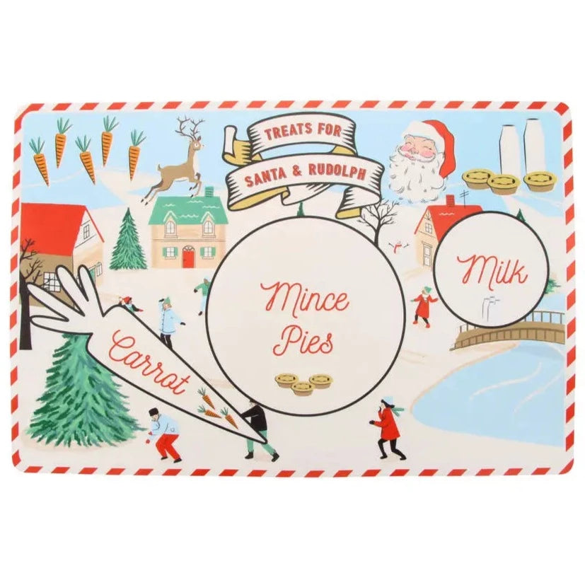 Joy to the World Santa & Rudolph Placemats CGB Giftware 0 Faire Bonjour Fete - Party Supplies