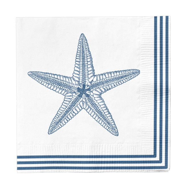 Cocktail Napkin Nautical 3 Ply/20pk Sophistiplate 0 Faire Bonjour Fete - Party Supplies