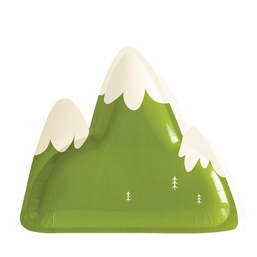 ADV841 -  Adventure Mountain Shaped Plate My Mind’s Eye Bonjour Fete - Party Supplies