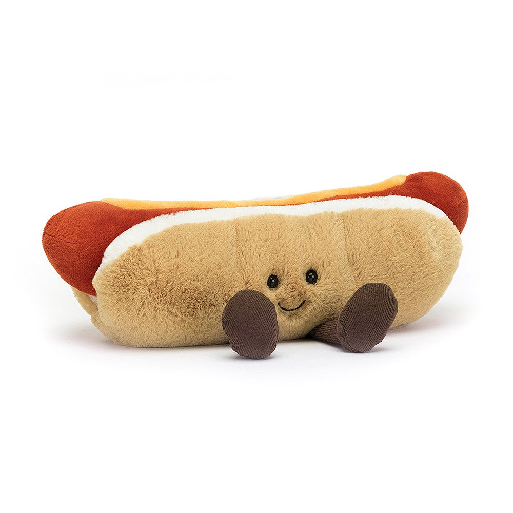 AMUSEABLE HOT DOG BY JELLYCAT Jellycat Dolls & Stuffed Animals Bonjour Fete - Party Supplies