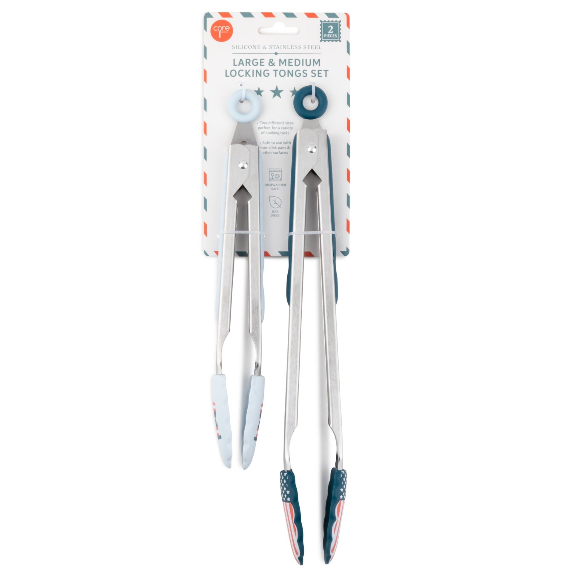 SUMMER THEMED LOCKING TONGS SET OF 2 – Bonjour Fête