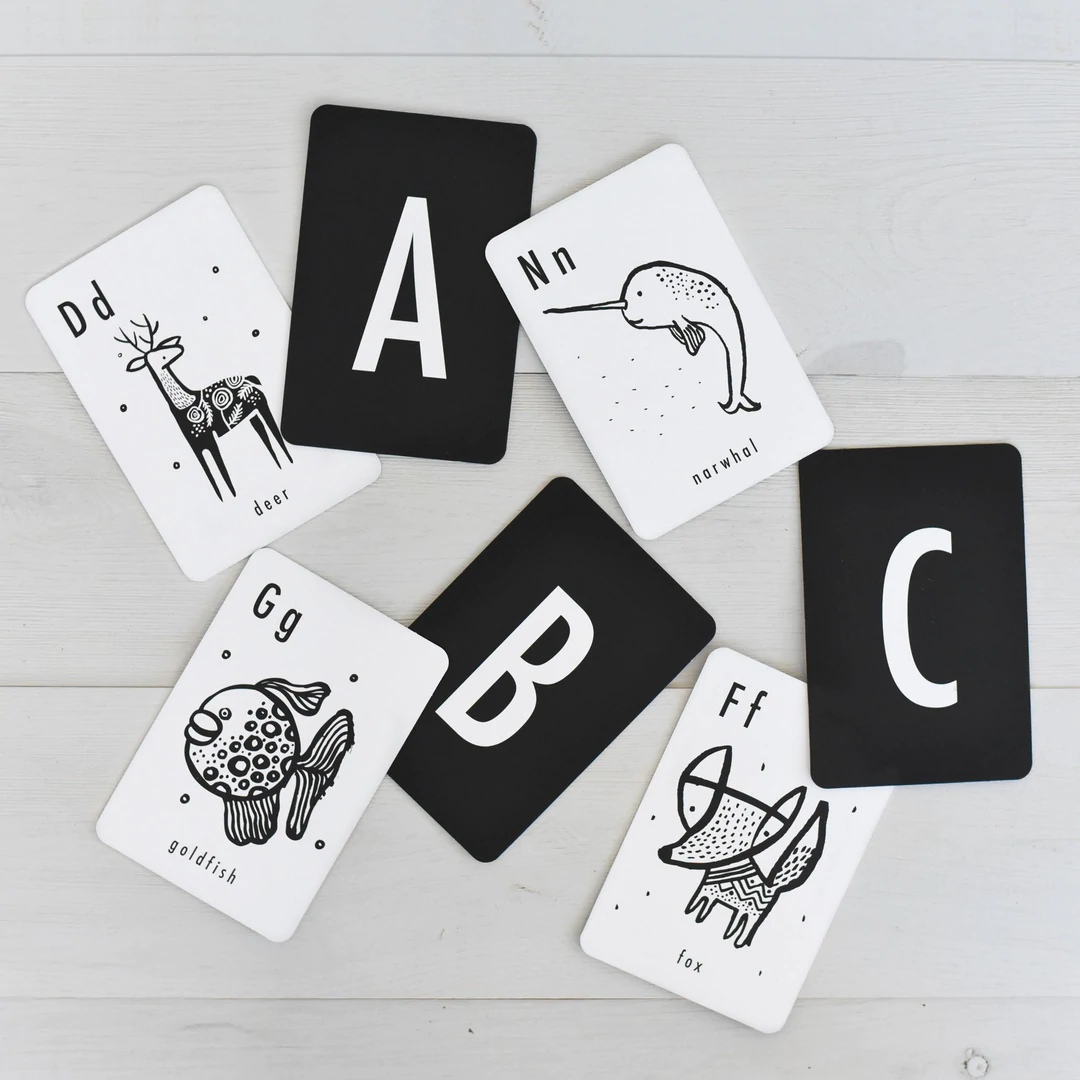 ANIMAL ALPHABET FLASH CARDS BY WEE GALLERY Wee Gallery Baby Bonjour Fete - Party Supplies