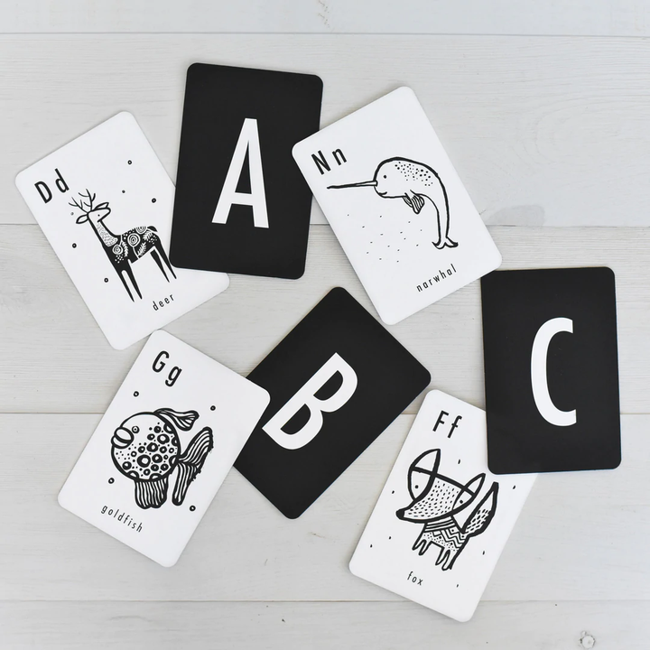 ANIMAL ALPHABET FLASH CARDS BY WEE GALLERY Wee Gallery Baby Bonjour Fete - Party Supplies