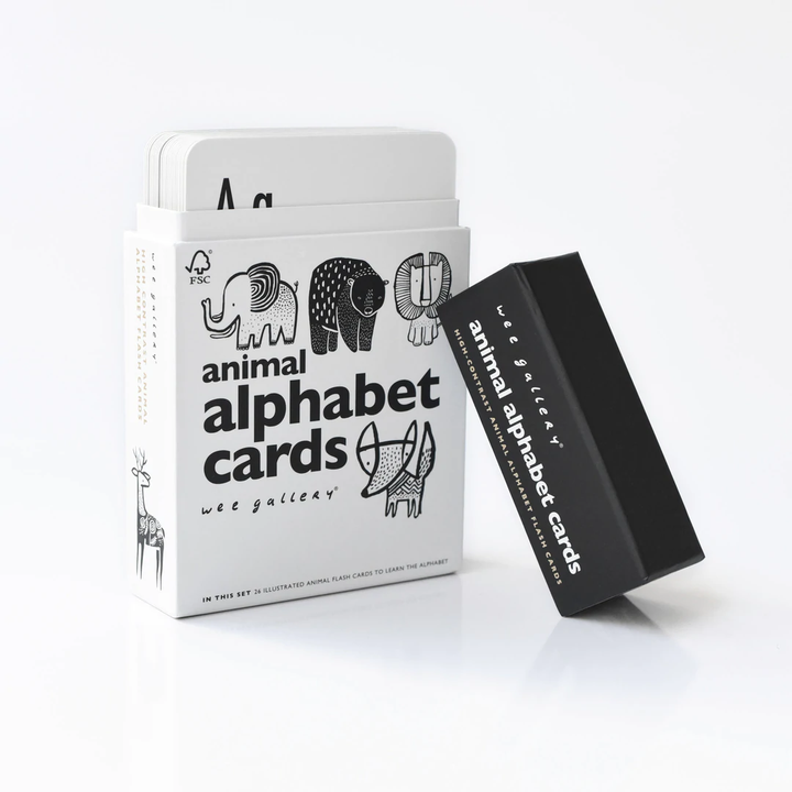 ANIMAL ALPHABET FLASH CARDS BY WEE GALLERY Wee Gallery Baby Bonjour Fete - Party Supplies