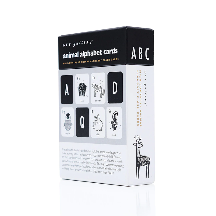 ANIMAL ALPHABET FLASH CARDS BY WEE GALLERY Wee Gallery Baby Bonjour Fete - Party Supplies