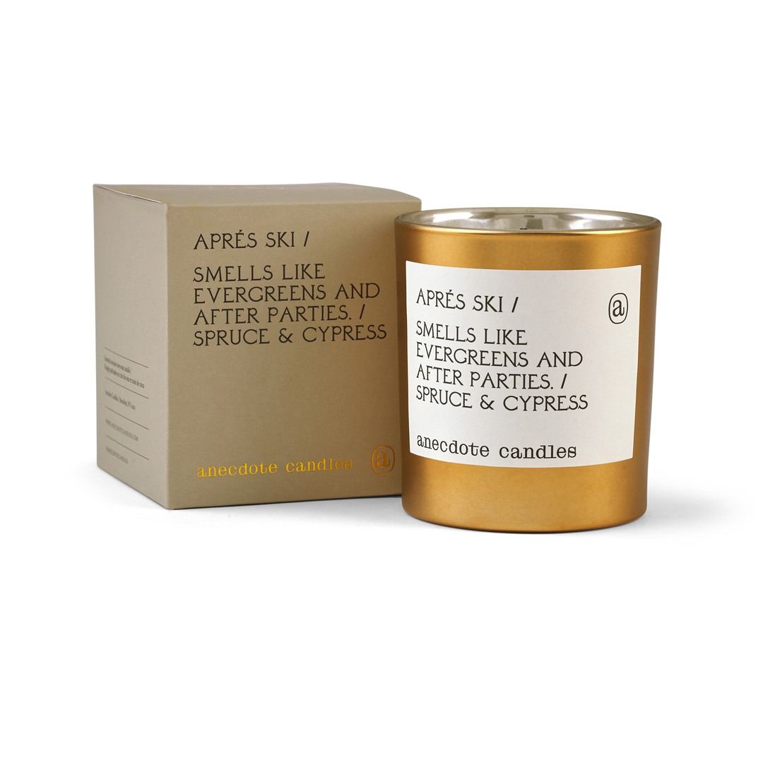APRES SKI GOLD TUMBLER CANDLE (LIMITED EDITION) Anecdote Candles Bonjour Fete - Party Supplies