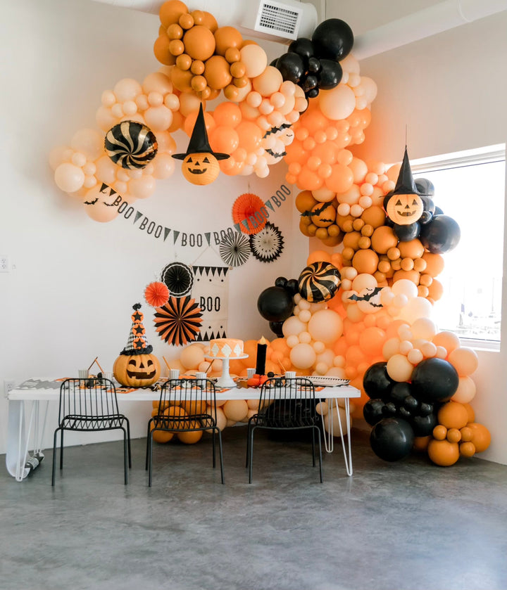 PUMPKIN LANTERN WITH WITCH HAT One Hundred 80 Degrees Halloween Home Decor Bonjour Fete - Party Supplies