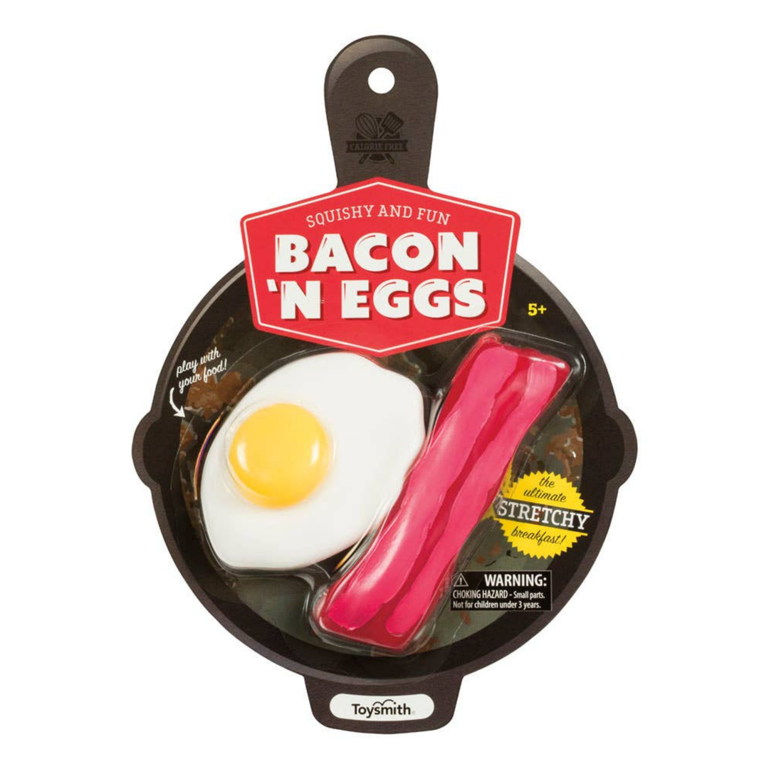 BACON N EGGS SQUISHY FOOD TOY Toysmith Toy Bonjour Fete - Party Supplies