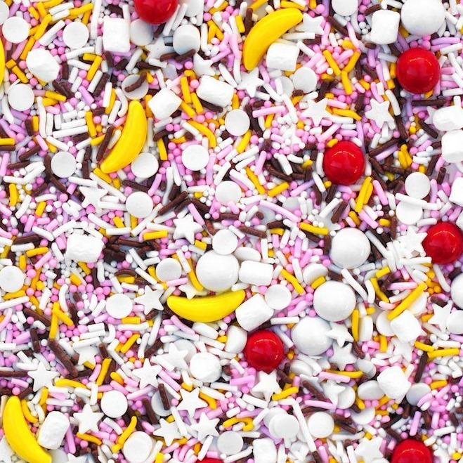 FANCY SPRINKLES BANANA SPLIT MIX Fancy Sprinkles Sprinkles Bonjour Fete - Party Supplies